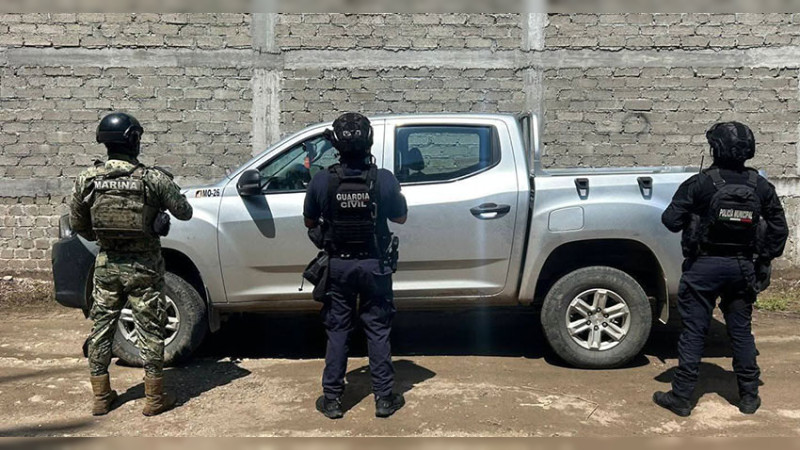 Balean a un hombre para robarle su camioneta en LC, Michoacán, resultó herido; la unidad fue recuperada