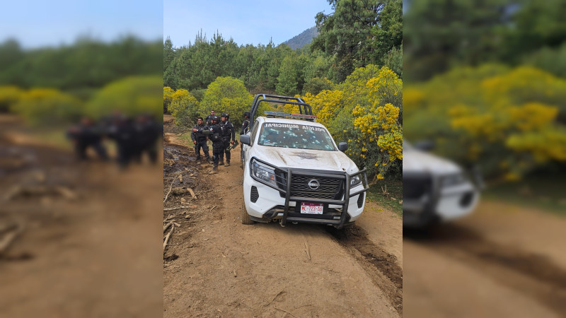 Llueven balas y explosivos contra policías de Nahuatzen, Michoacán: emboscada por tierra y aire desata fuerte operativo 