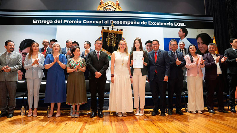 UMSNH brilla por la excelencia académica de nicolaitas reconocidos por Ceneval