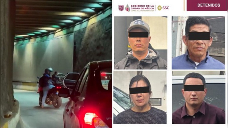 Caen presuntos asaltantes de reloj de lujo en túnel de Santa Fe; operaban en varias alcaldías de CDMX