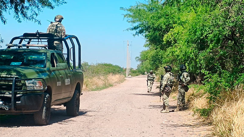 Operativo de fuerzas federales y estatales, deja personas detenidas y armamento asegurado en Comonfort, Guanajuato