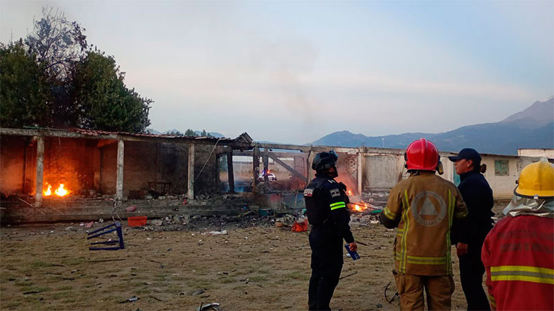 Se registra la explosión de un polvorín en Ozumba, Estado de México; no se reportan lesionados 