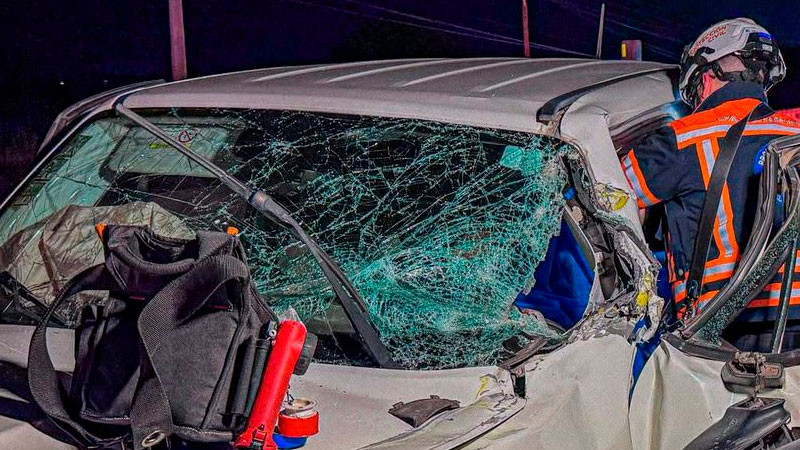 Choque por alcance en la autopista México-Querétaro deja un hombre lesionado
