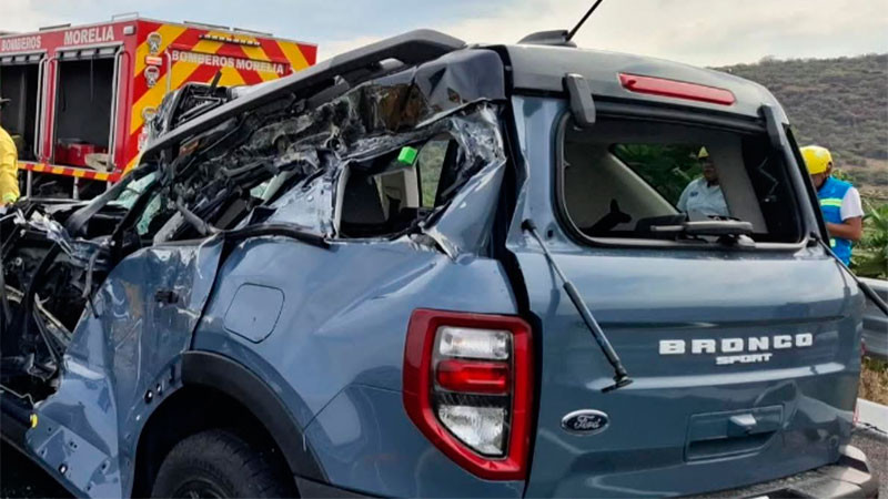 Fatal accidente en la Pátzcuaro-Cuitzeo, deja dos personas fallecidas