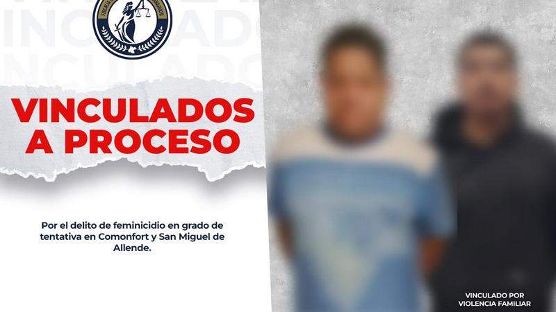 Vinculan a proceso a dos hombres por intento de feminicidio en Comonfort y San Miguel de Allende