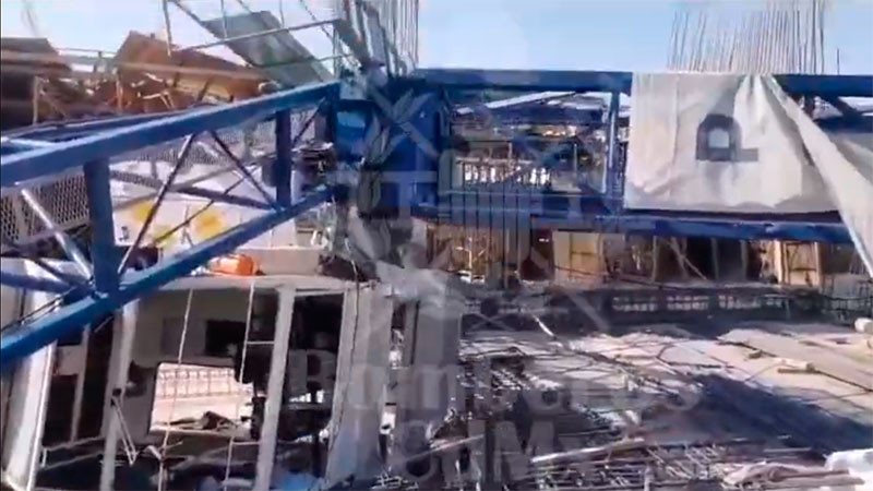 Grúa colapsa en una construcción de la colonia Roma Sur de la CDMX; deja 5 heridos 