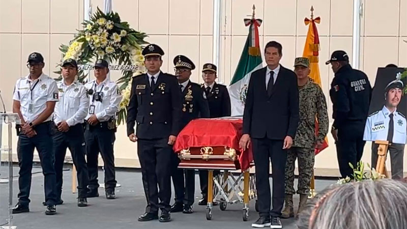 Despide Policía Morelia a José Luis López Guzmán, elemento fallecido durante operativo de seguridad 